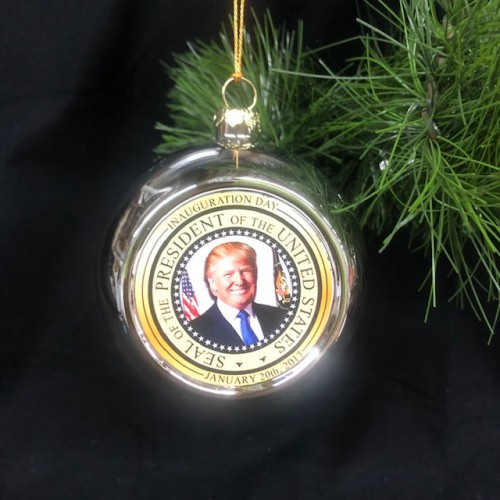 DONALD J TRUMP CHRISTMAS ORNAMENT